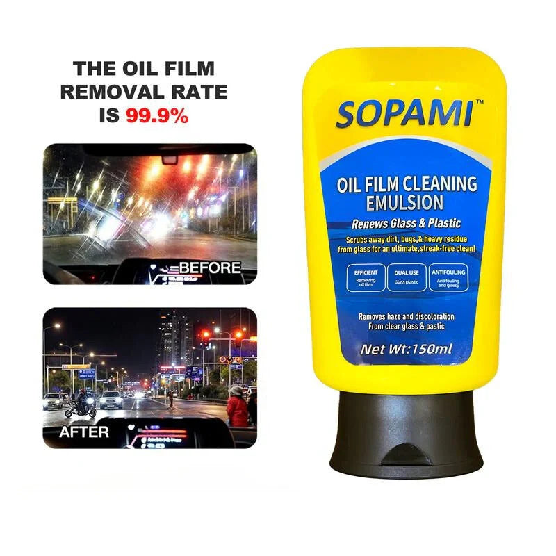 Limpieza de la película de aceite del coche 