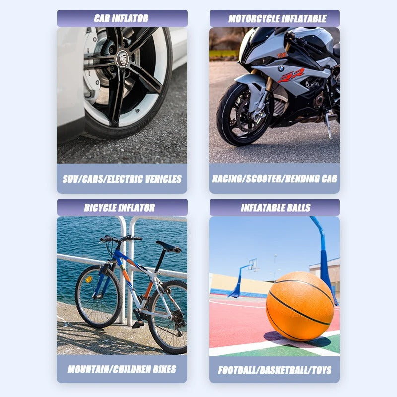 Inflador de neumáticos portátil